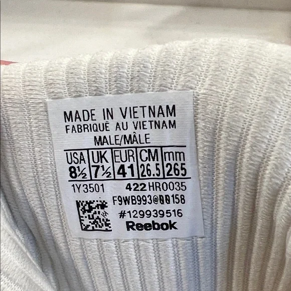 Reebok White and Blue High-Top Sneakers - Picture 2 of 4